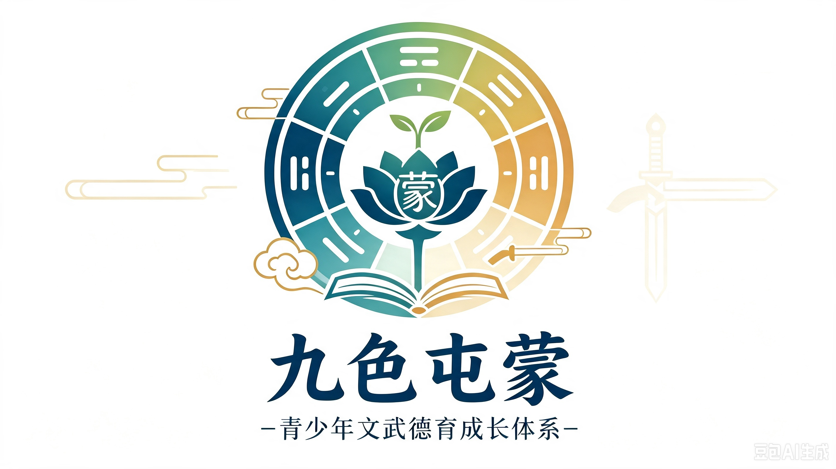 九色屯蒙形象墙LOGO